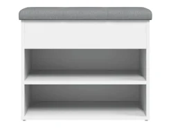 Banco zapatero blanco 62x32x50 cm madera de ingeniería