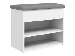 Banco zapatero blanco 62x32x50 cm madera de ingeniería
