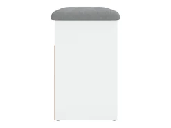 Banco zapatero blanco 62x32x50 cm madera de ingeniería