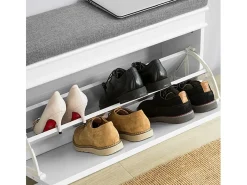 Banco Zapatero con 1 Cajón Organizador para Zapatos 75 x 24 x 51 cm FSR82-L-W SoBuy ES