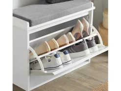 Banco Zapatero con 1 Cajón Organizador para Zapatos 62 x 26 x 46 cm FSR98-W SoBuy ES