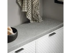 Banco Zapatero con 2 Solapas Armario Multifuncional para Entrada con Acolchado Cojín 105 x 35 x 48 cm Blanco FSR147-W SoBuy ES