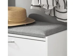 Banco Zapatero con 1 Solapa Banco de almacenamianto con cojín Acolchado de Asiento 60 x 30 x 46 cm FSR16-HG SoBuy ES