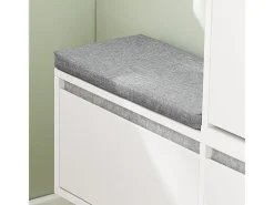 Banco Zapatero con 2 Solapas, 2 cajones y Banco móvil Armario de Entrada 124-92 x 24 x 126 cm FSR134-W SoBuy ES