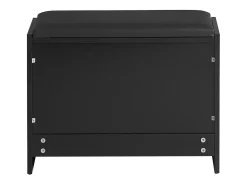 Banco Zapatero con 1 solapas Banco de almacenamianto con cojín acolchado de asiento 60 x 30 x 44 cm NEGRO FSR16-SCH SoBuy ES