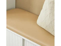 Banco Zapatero con Puertas Correderas Armario Multifuncional para Entrada con Estantes 85 x 37 x 49 cm Blanco FSR116-W SoBuy ES