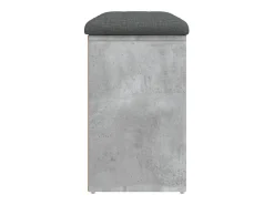 Banco zapatero de hormigón gris 82x32x50 cm madera de ingeniería