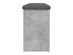 Banco zapatero de hormigón gris 102x32x50 cm madera de ingeniería