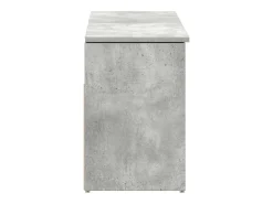 Banco zapatero de hormigón gris 102x30,5x45 cm madera de ingeniería