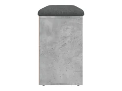 Banco zapatero de hormigón gris 102x32x50 cm madera de ingeniería
