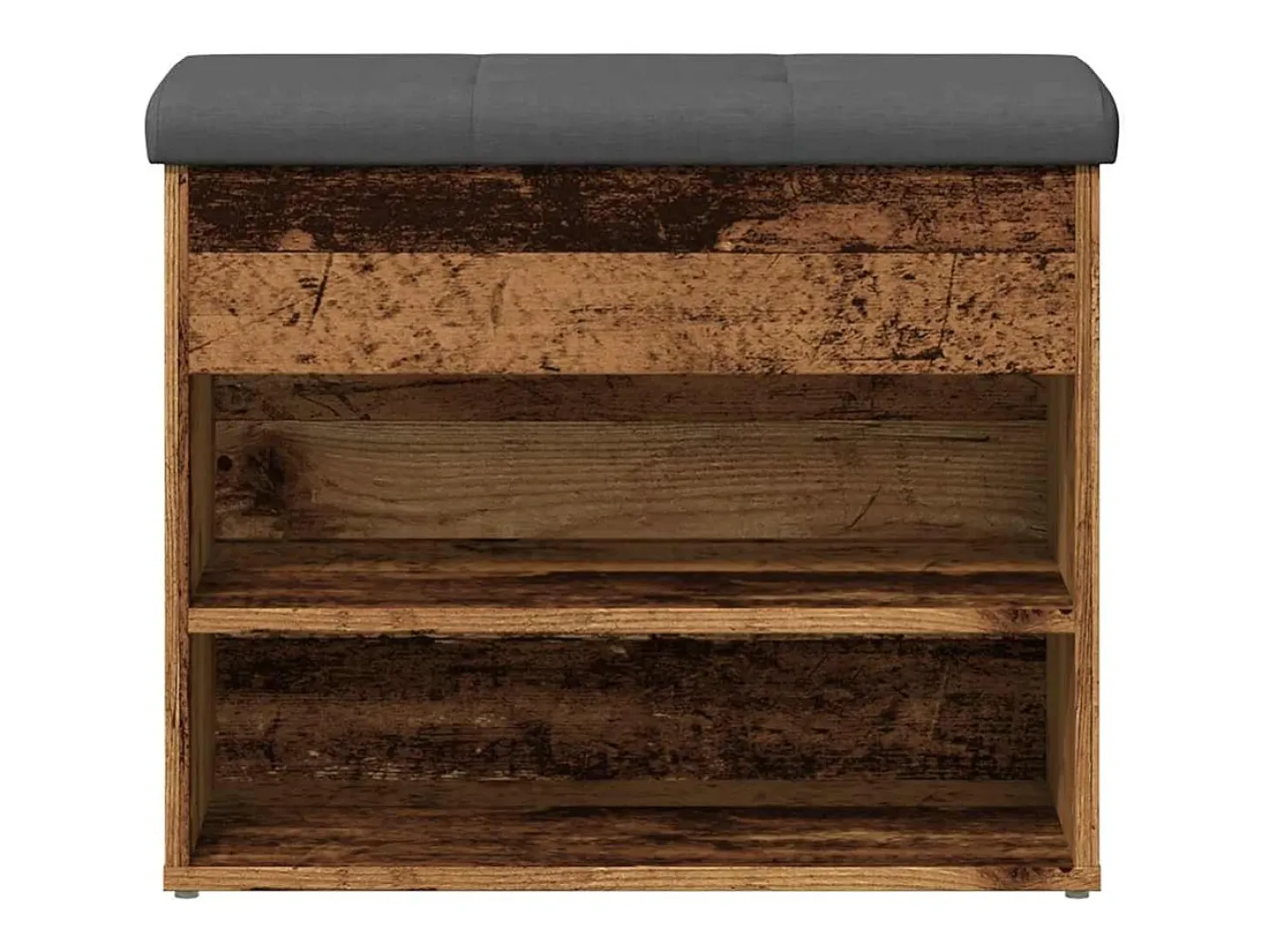 Banco zapatero de madera antigua 62x32x50 cm madera de ingeniería