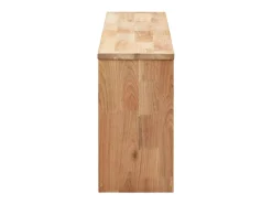 Banco zapatero de madera maciza de nogal 94x20x38 cm ES523168
