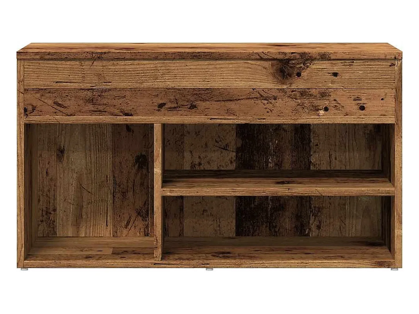 Banco zapatero de madera antigua 80x30x45 cm madera de ingeniería