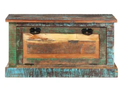 Banco zapatero de madera maciza reciclada ES680648
