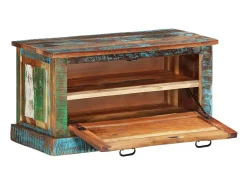 Banco zapatero de madera maciza reciclada ES680648