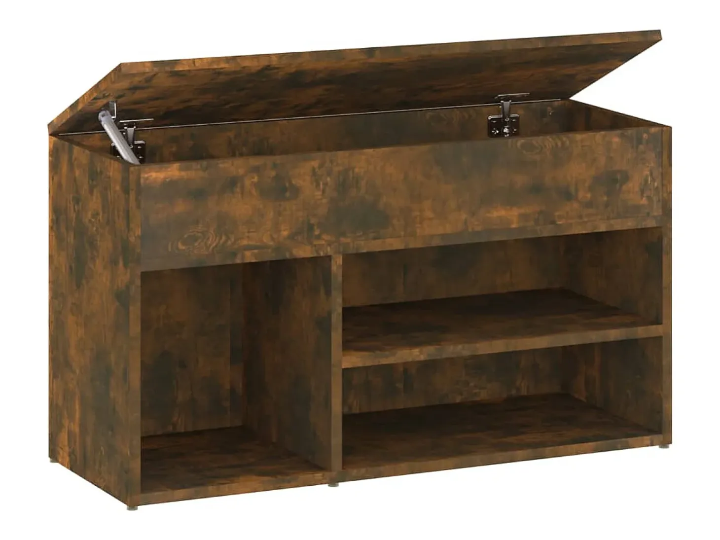 Banco zapatero de roble ahumado 80x30x45 cm Madera de ingeniería