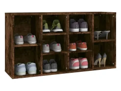 Banco zapatero de roble ahumado 103x30x54,5 cm Madera de ingeniería
