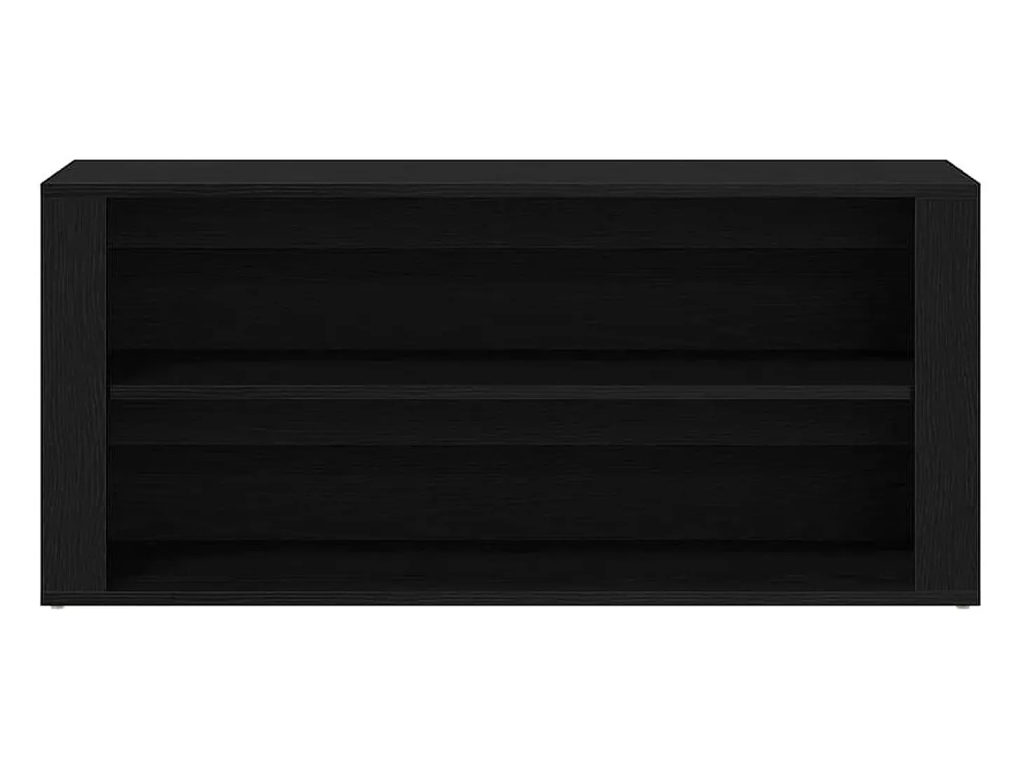 Banco zapatero de roble negro 100x35x45 cm Madera de ingeniería