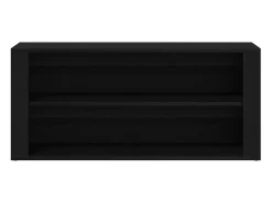 Banco zapatero de roble negro 100x35x45 cm Madera de ingeniería