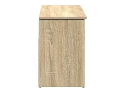 Banco zapatero de roble Sonoma 102x30,5x45 cm madera de ingeniería