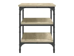 Banco zapatero de roble Sonoma 70x38,5x49 cm madera de ingeniería