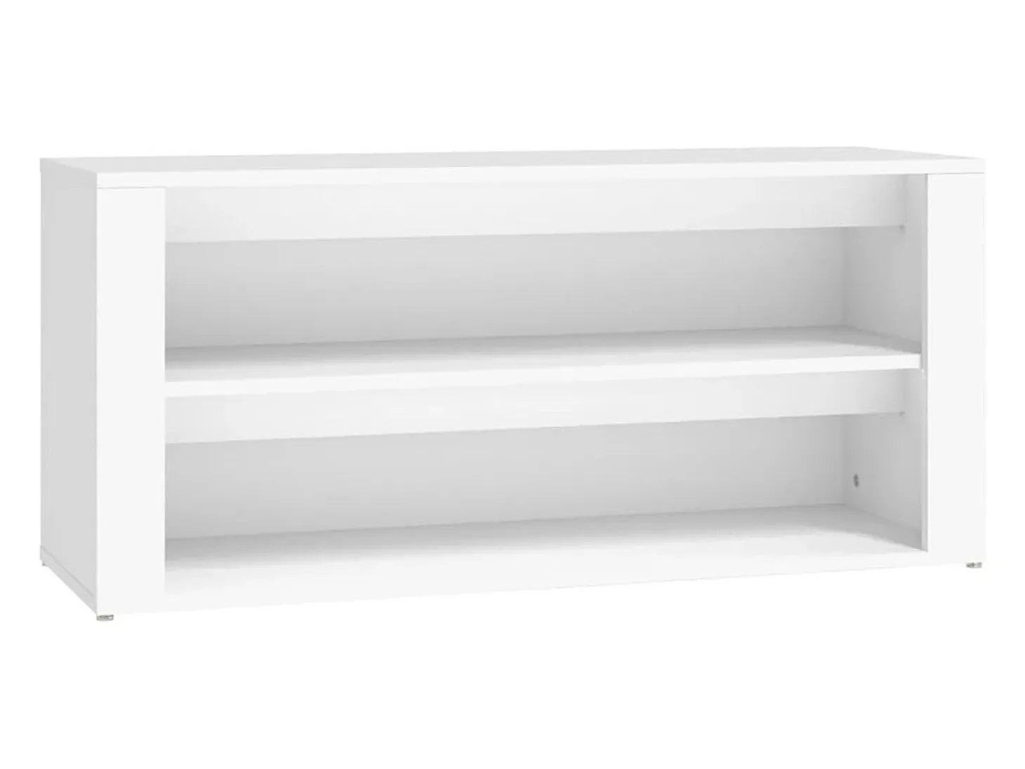Banco zapatero Macarena 2 estantes blanco 45x100x35 cm
