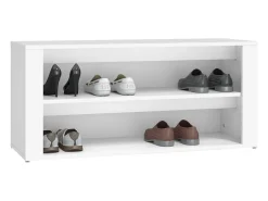 Banco zapatero Macarena 2 estantes blanco 45x100x35 cm
