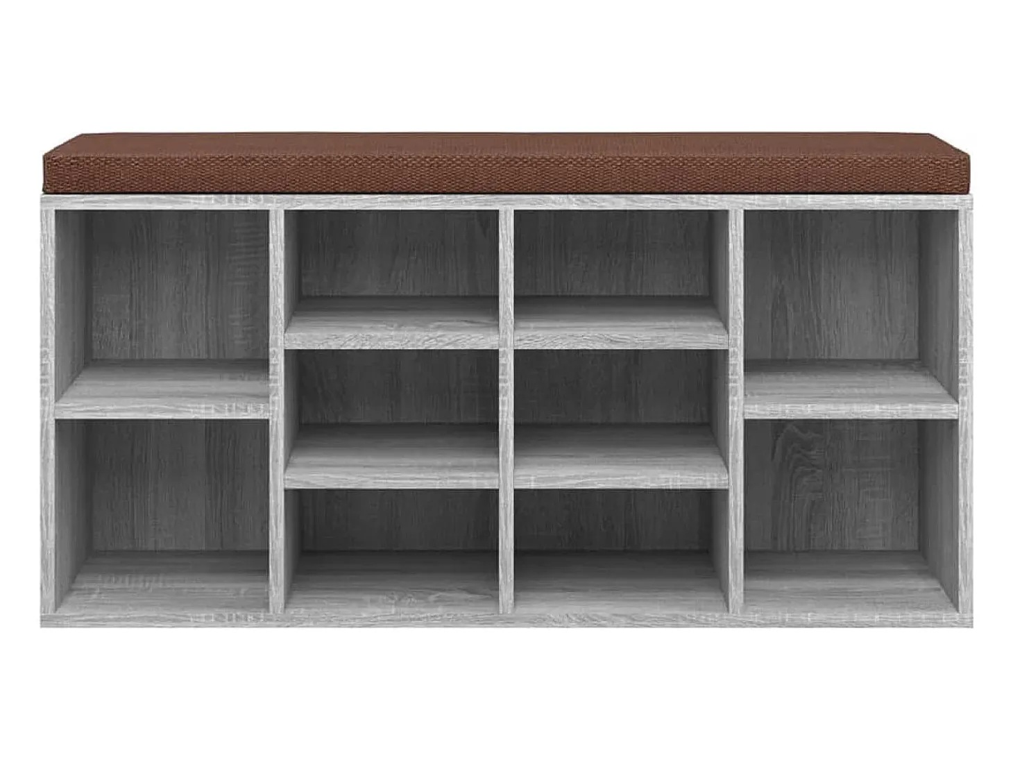 Banco zapatero madera contrachapada gris Sonoma 103x30x48 cm ES310812