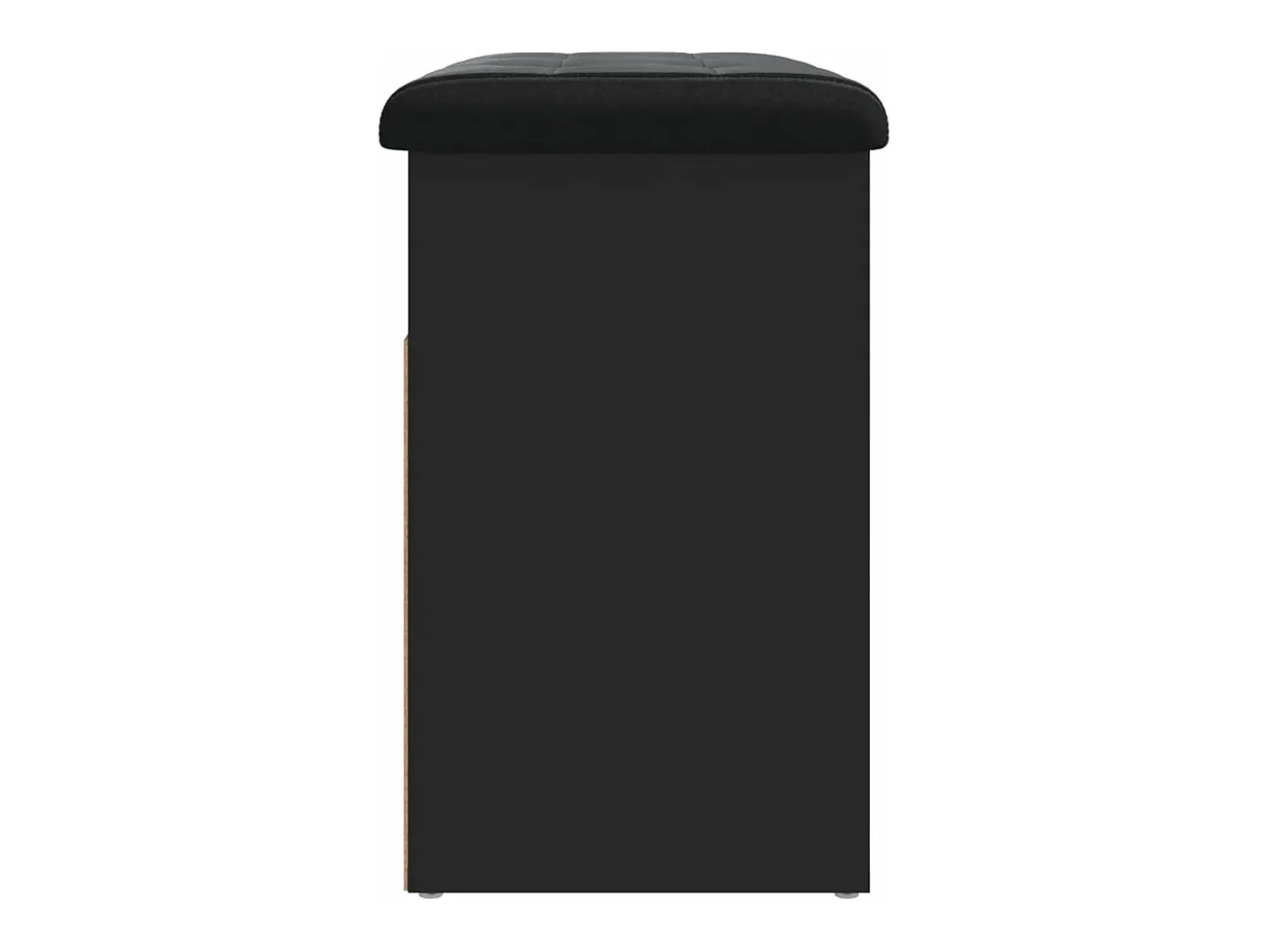 Banco zapatero madera de ingeniería negro 62x32x50 cm