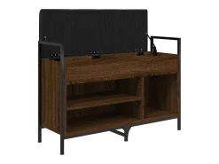 Banco zapatero madera de ingeniería marrón roble 85,5x32x57,5cm ES162239
