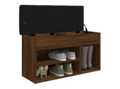 Banco zapatero madera de ingeniería marrón roble 82x32x45,5 cm ES440765