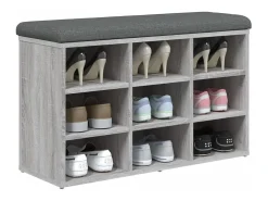 Banco zapatero madera de ingeniería gris Sonoma 82x32x50 cm ES938479