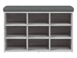 Banco zapatero madera de ingeniería gris Sonoma 82x32x50 cm ES938479