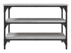 Banco zapatero madera de ingeniería gris Sonoma 70x38,5x49 cm ES876479