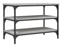 Banco zapatero madera de ingeniería gris Sonoma 70x38,5x49 cm ES876479