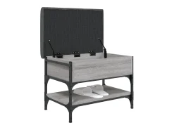 Banco zapatero madera de ingeniería gris Sonoma 62x42x45 cm ES595371