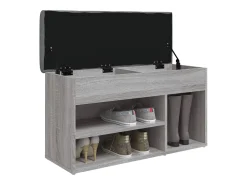 Banco zapatero madera de ingeniería gris Sonoma 82x32x45,5 cm ES401096