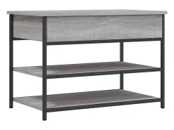 Banco zapatero madera de ingeniería gris Sonoma 70x42,5x50 cm ES882299