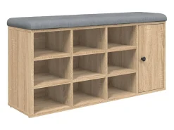 Banco zapatero madera de ingeniería roble Sonoma 102x32x50 cm
