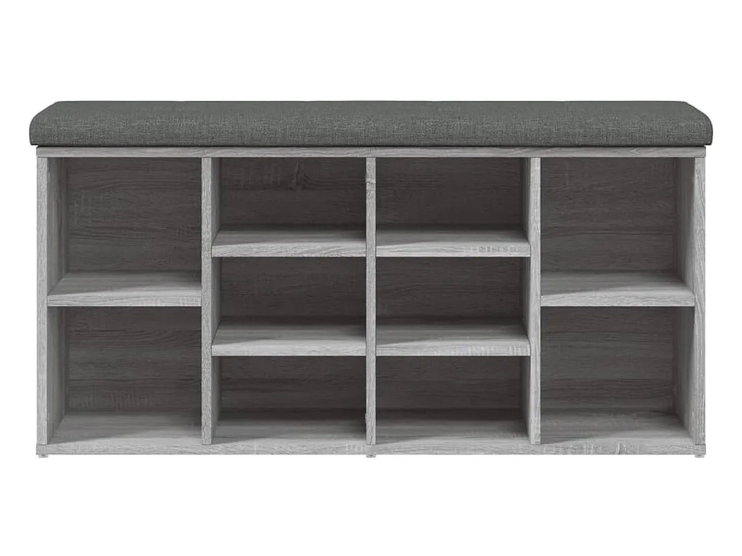 Banco zapatero madera de ingeniería gris Sonoma 102x32x50 cm ES541916