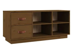 Banco Zapatero Marrón Miel 100x34x45 cm Madera Maciza de Pino