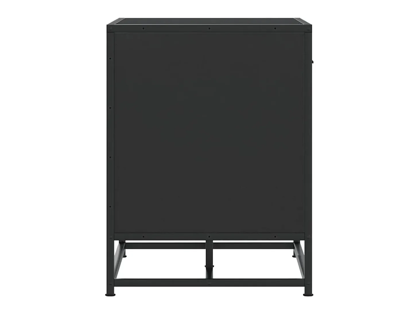 Banco zapatero negro 60x40x53,5 cm madera contrachapada y metal