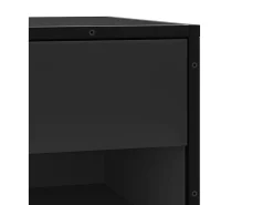Banco zapatero negro 60x40x53,5 cm madera contrachapada y metal
