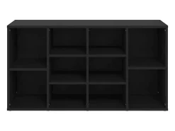 Banco zapatero negro 103x30x54,5 cm Madera de ingeniería