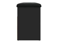 Banco zapatero negro 82x32x45,5 cm madera de ingeniería