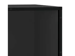 Banco zapatero negro 80x40x53,5 cm madera contrachapada y metal