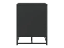 Banco zapatero negro 80x40x53,5 cm madera contrachapada y metal
