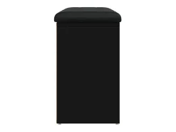Banco zapatero negro 82x32x50 cm madera de ingeniería