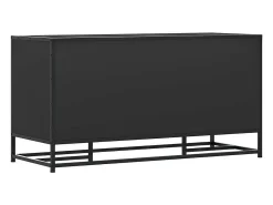 Banco zapatero negro 100x40x53,5cm madera contrachapada y metal