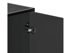 Banco zapatero negro 100x40x53,5cm madera contrachapada y metal